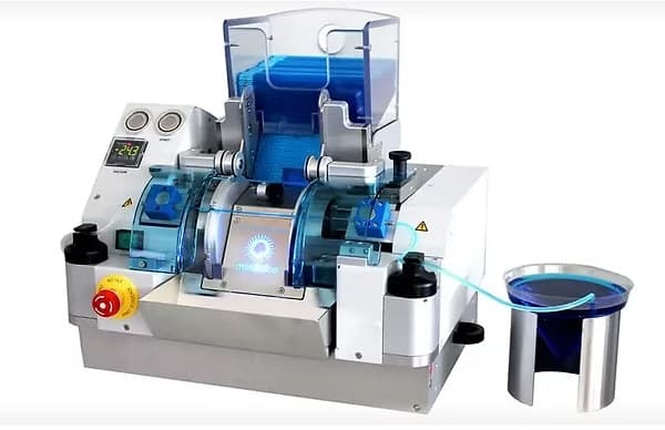 Automated straw filling and sealing machine in the laboratory